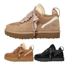 Weihnachtsgeschenke Damen Winter Lowmel Wildleder-Schaffell-Sneaker Warme Schuhe