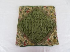 Kissenbezug Dekokissenbezug Zierkissenbezug vintage mit Brokat grün