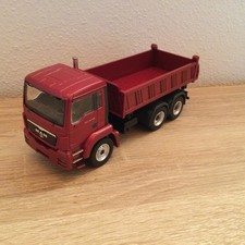 1:50 LKW Modell  MAN TGS M 6x4 mit Meiller Dreiseitenkipper In Weinrot