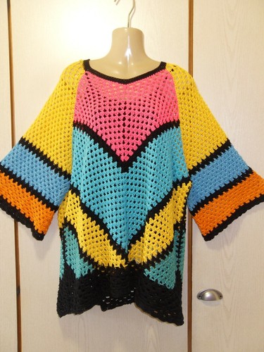 Pullover tunika bunt - pullover,