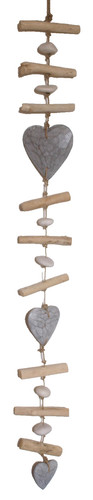 Wanddeko hänger herzen holz - 3,