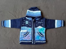 Peruanische Kinderstrickjacke - Babykleidung - Größe 68/74