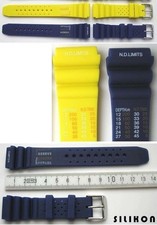 TAUCHERUHRENARMBAND 20 mm Wahl: Gelb oder Blau Kompatibel Seiko und Citizen