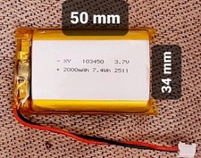 Lipo Akku 3,7V 2000mAh Li-Ion