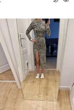 Bershka Leoparden Midi Maxi Kleid Gr. S Schwarz Weiß Blogger Zara H&M 