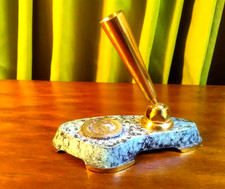 Medice Stifthalter Schreibtisch Messing Bronze Art Deco Design Vintage