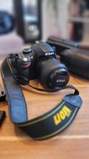Nikon D3200 24.2 MP SLR-Digitalkamera Schwarz + 18-55mm & 55-200mm Objektive