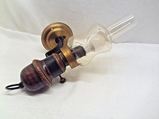 Wandlampe Vintage Holz Wandleuchte Glas Zylinder Landhaus Antik Stil