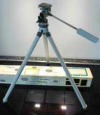 Fotostativ Bilora Tripod Dreibeinstativ mit Gradeinteilung Schwenkkopf Vintage