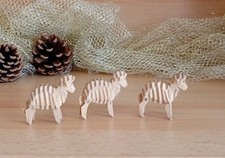 4,5x5cm  geschnitzte Schafe Holz Tier Figur Weihnachtsdeko Pyramide Deko Krippe