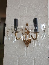 Alte Wandlampe Wandleuchte Kristall Lüster Lampe