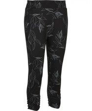 Janina Hose in Caprilänge , elastischer Bund, Fb. schwarz/weiß, Gr.42