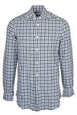 Kiton Hemd Kariert blau Neu