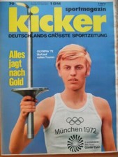 KICKER 70 - 28.8. 1972 * Olympia in München Günter Zahn BRD-Malaysia Schalke 04