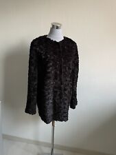 Marc Cain Webpelzmantel Braun Gr. N3 Gr. 38 Fake Fur Mantel Wintermantel Jacke