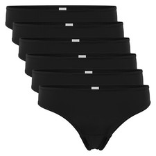 Celodoro Damen String Tanga (6er Pack) Mini-Slips aus Quick Dry-Fasern