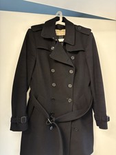 Burberry Trenchcoat aus Kaschmir für Damen - Schwarz, Größe 38