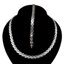 Edelstahl Collier Halskette Kette Silber Poliert Matt Edelstahlschmuck Armband