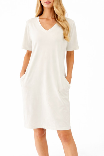 Shirtkleid lasalle weiß damen - lasalle,