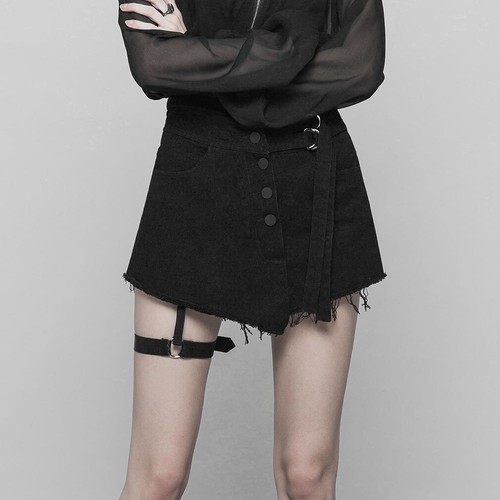 Punk rave denim shorts - punk,