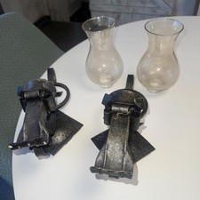 794/ Wandlampen Set Schmiedeeisern Inkl. Lampenschirm