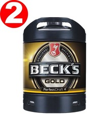 2 x Becks Gold Perfect Draft