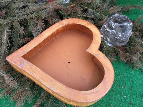 Edelrost pflanzschale herz - pflanzschale,
