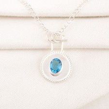 Schweizer Blautopas Edelstein