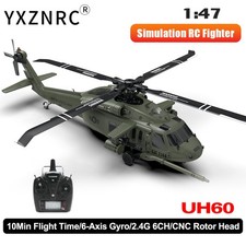 YXZNRC UH60 Black Hawk RC Helicopter with 6-axis Gyro 2.4G 6CH Flybarless 3D