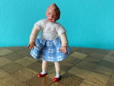 Mädchen Caco 50er Puppe Biegepuppe Puppenhaus Puppenstube 1:12  dollhouse doll