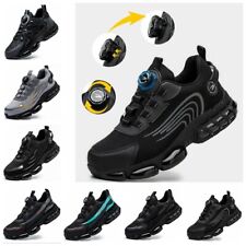 Neu Sicherheitsschuhe Knöpfe Arbeitsschuhe Herren Damen Stahlkappe Turnschuhe