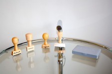 Gummi Stempel Set, Gewerbe, 4x