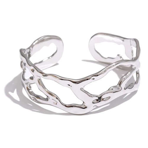Edelstahl armreif damen breit - armreif,