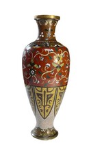 Feine antike Cloisonne Vase, Meiji -Epoche um 1900 Jugendstil, Japan, 16 cm, TOP