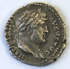 Rom Kaiserzeit AR Denarius Hadrianus Augustus, COS III, Neptun auf Prora RIC#788