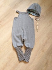 Upcycling Schlupfhose Knickerbocker Gr. 86/92 Grau  " NEU "