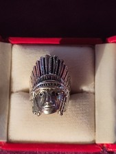Indianer Kopf Ring Aus Massiv