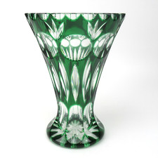 Nachtmann Glas Vase Serie Bamberg Grün Überfangglas Bleikristall 15,7cm