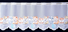 Süße Katzen Scheibengardine Küchengardine Kätzchen Kindergardine 3 Breiten Neu