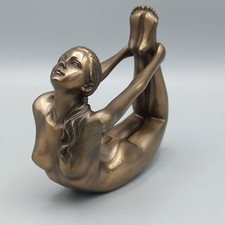 Veronese Yoga Skulptur Figur Bronze Optik 2006 Meditation Kunst Deko
