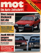 Zeitschrift MOT Auto Journal #23 von 1982 Opel Rekord Audi 100 BMW 520