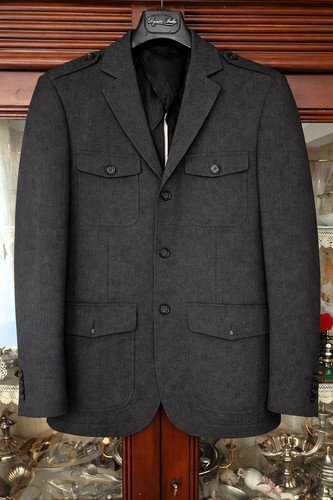 Herren jacke dunkelgrau - jacke,