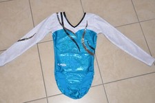 Moreau Turnanzug Leotard Gymnastik, Türkis, Glitzer, Gr. 152 (164), TOP!!!