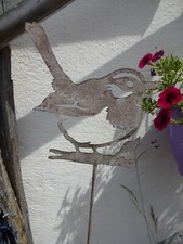 Vogel - Gartenstecker Gartendekoration Rankhilfe Dekostab mit Haken Handarbeit F