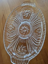 Snackschale, Knabberschale, Kabarettschale Kristall schwer, 5 Fächer (gebraucht)