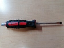 Schraubendreher Schlitz 6.5 x 100mm CHROME von KRAFT mit Schlageisen am Griff