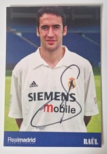 Raúl Autogramm Karte / Fußballspieler/ Real Madrid/ Autograph