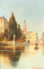 Karl KAUFMANN (1843-1902/05) Spätsommer Am Canale Grande Venedig Öl ca. 1880