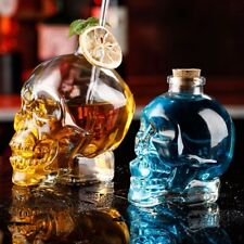 Glas Totenkopf Kopf Tasse Wodka-Shot Whisky Wein Trinkflasche Dekanter