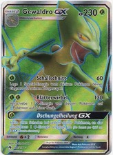 Pokémon Gewaldro GX Full Art Echo des Donners 196/214 EXC Deutsch
